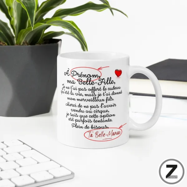 mug personnalisable À MA BELLE-FILLE – Image 6