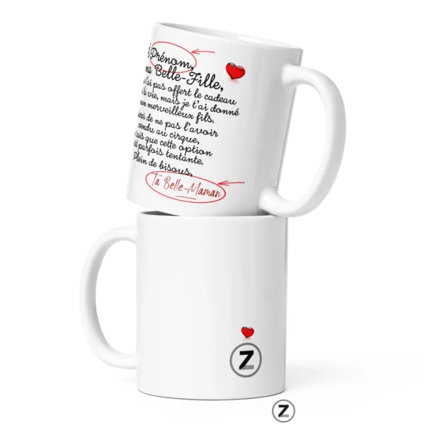 mug personnalisable À MA BELLE-FILLE – Image 5
