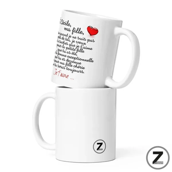 mug personnalisable À MA FILLE – Image 5