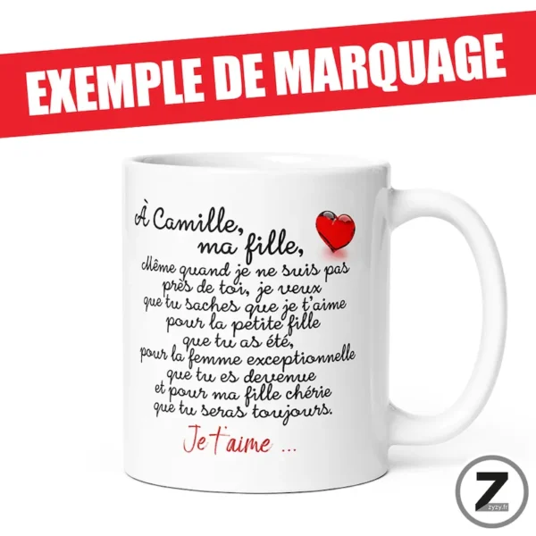 mug personnalisable À MA FILLE – Image 3